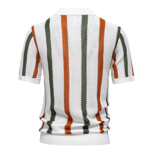 Polo RL™ en Maille Rayée Rétro