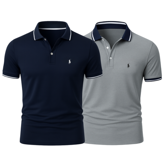 Pack 2 Polos Col Classique — 9 Combinaisons