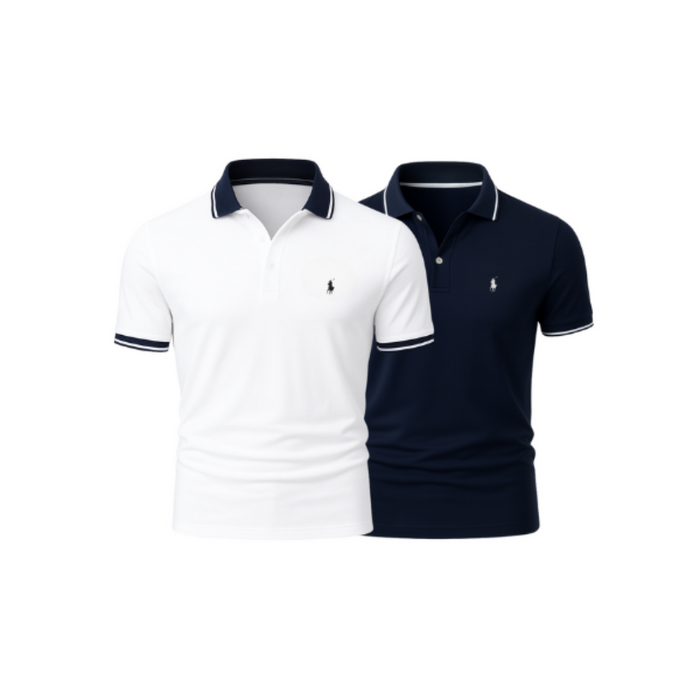 Pack 2 Polos Col Classique — 9 Combinaisons