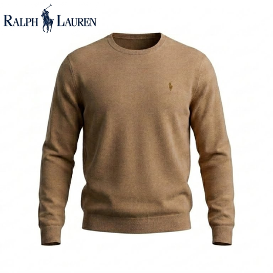 Pull Col Rond Coton-Cachemire